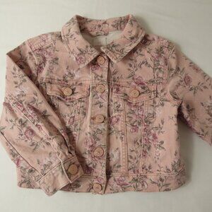 LoveShackFancy x Gap Kids' Pink Floral Jacket, Size 4